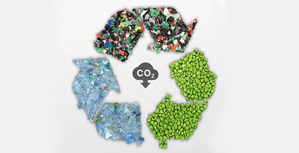 Verarbeitung von recyceltem Material
